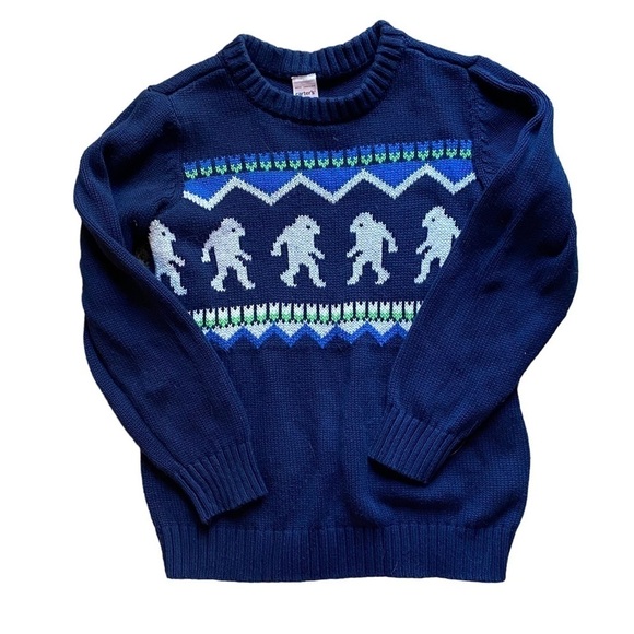 Carters Knit Abominable Snowman Sweater Sz 6 - Picture 1 of 7